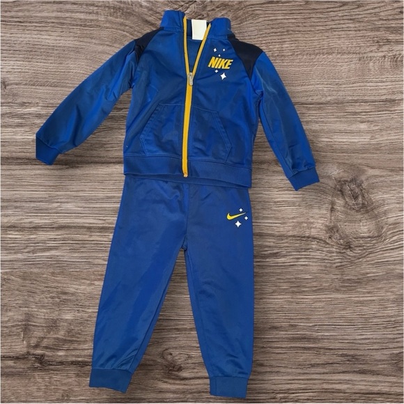 Nike Royal Blue Tracksuit with Yellow Highlights - Picture 1 of 6